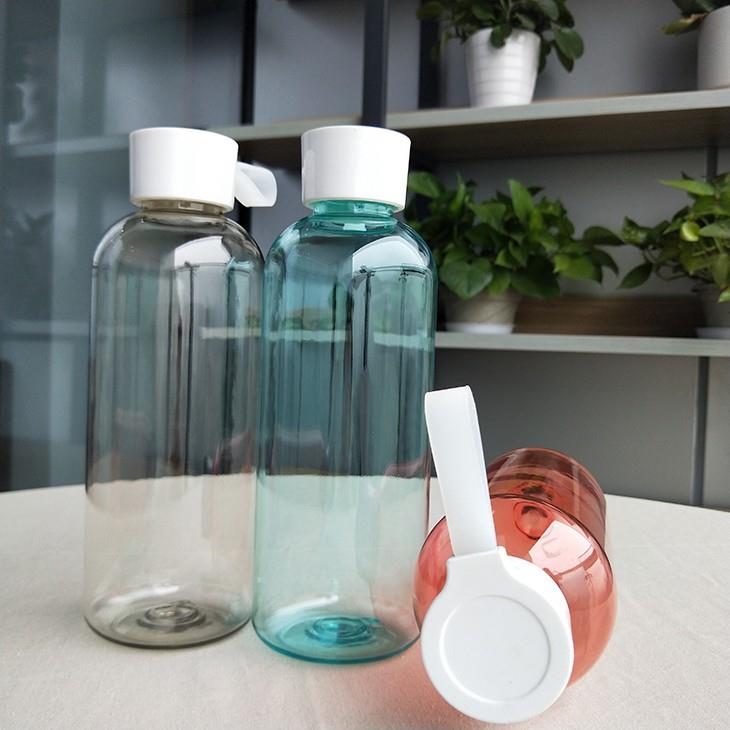 800ml Clean And Transparent Water Bottle With Screw Leakproof Lid And Silicone Rope