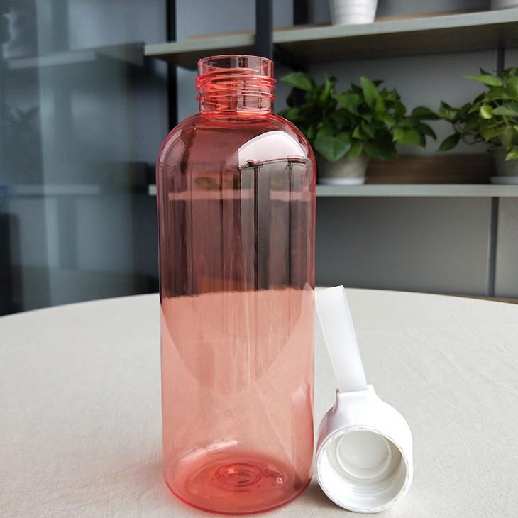 800ml Clean And Transparent Water Bottle With Screw Leakproof Lid And Silicone Rope