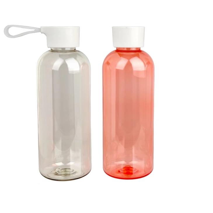 800ml Clean And Transparent Water Bottle With Screw Leakproof Lid And Silicone Rope